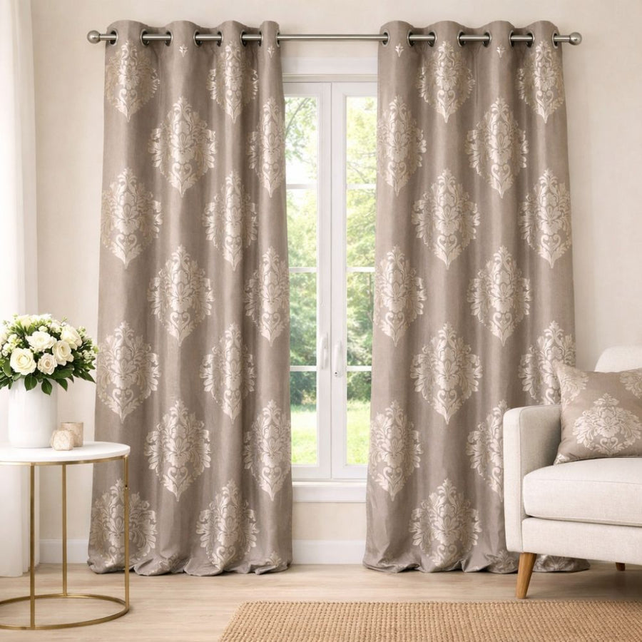 Luxury - Κουρτίνα Σκίασης Καφέ Με Κρίκο Υ270ΧΦ280cm A151-4 — 1