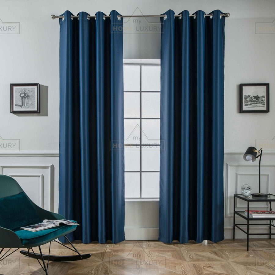 Dellia - Κουρτίνα Σκίασης Μπλε Με Κρίκο Υ265xΦ140cm AD6038-20 — 1