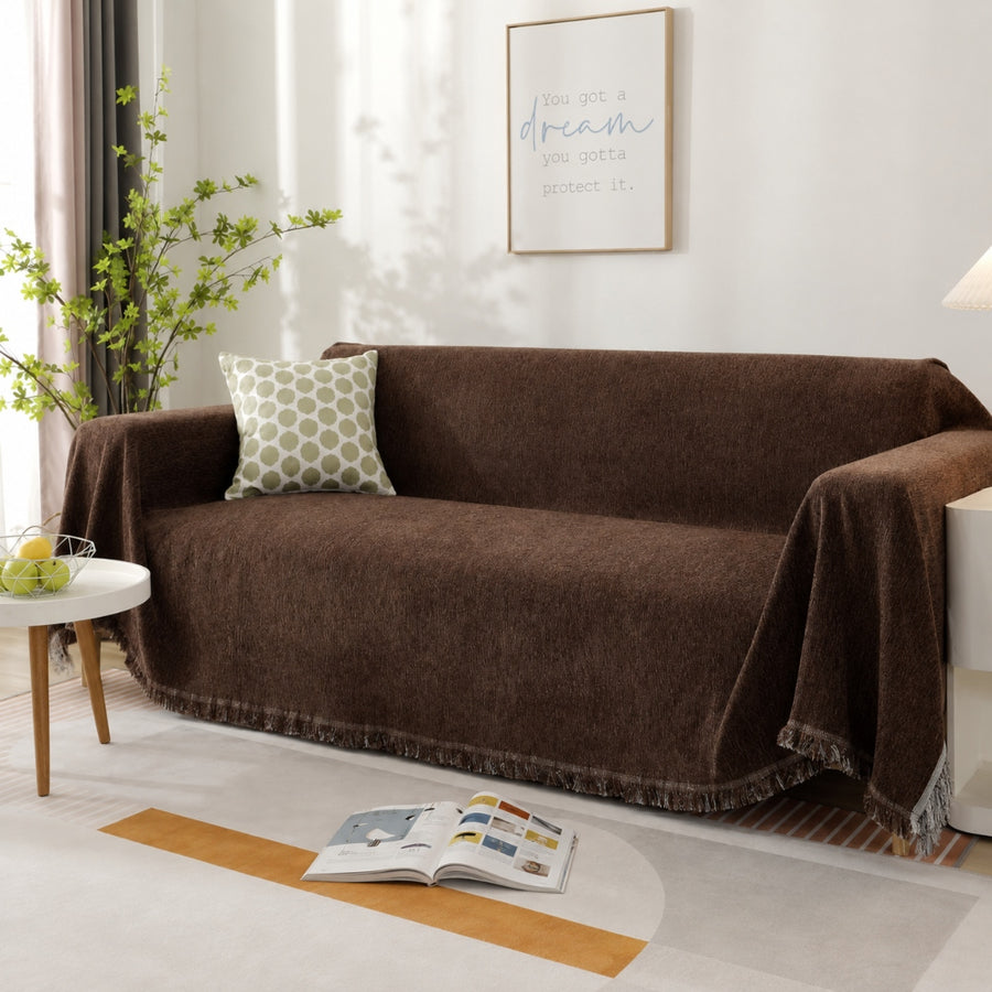 Ριχτάρι Καφέ Σκούρο Ζακάρ 180Χ280cm RD280 — 1