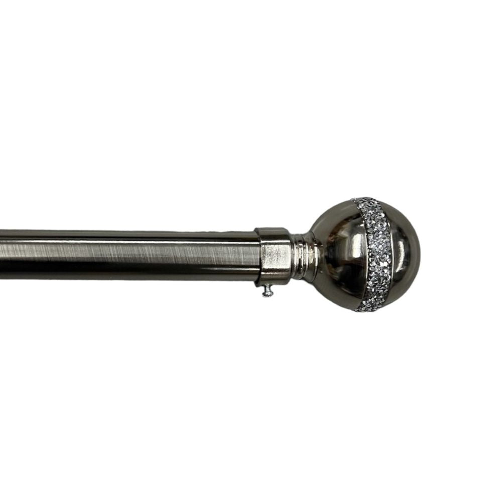 Μονό Κουρτινόξυλο Ασημί 120 εώς 200 cm 28mm YQ-01