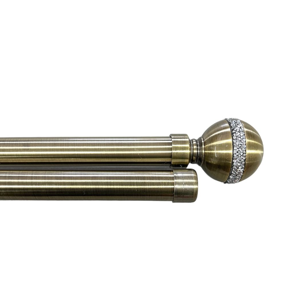 Διπλό Κουρτινόξυλο Χρυσό 160 εώς 310 cm 28mm D-YQ-032
