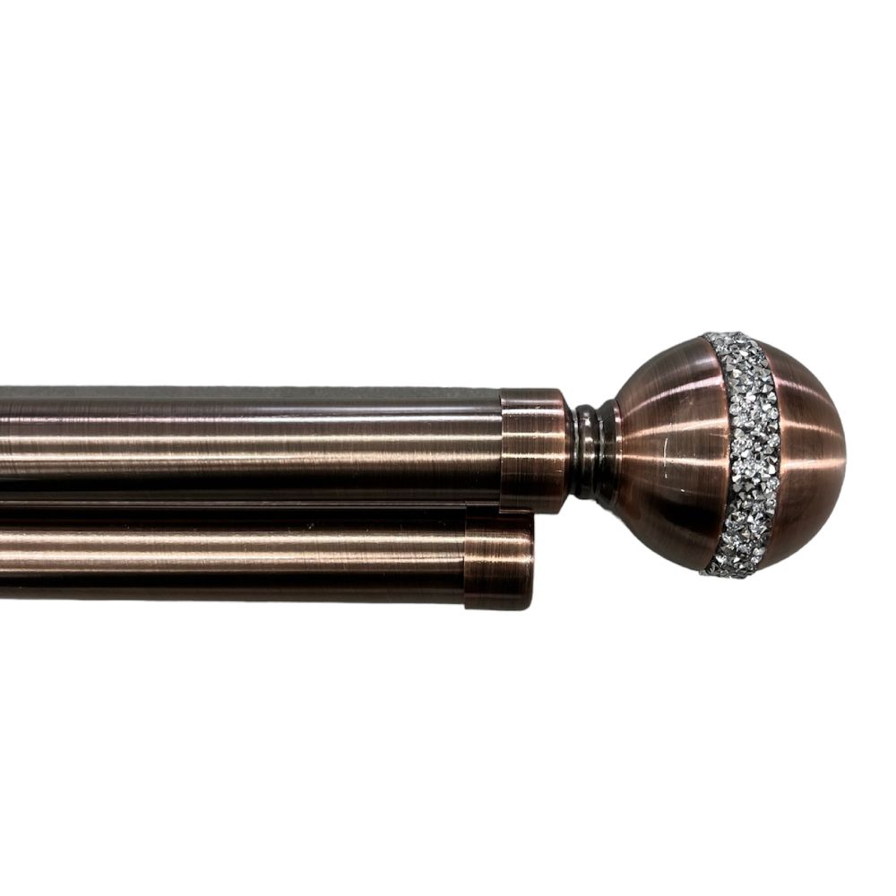 Διπλό Κουρτινόξυλο Μπρονζέ 120 εώς 200 cm 28mm D-YQ-03