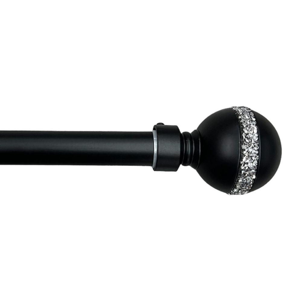 Μονό Κουρτινόξυλο Ματ Μαύρο 160 εώς 310 cm 28mm YQ-034