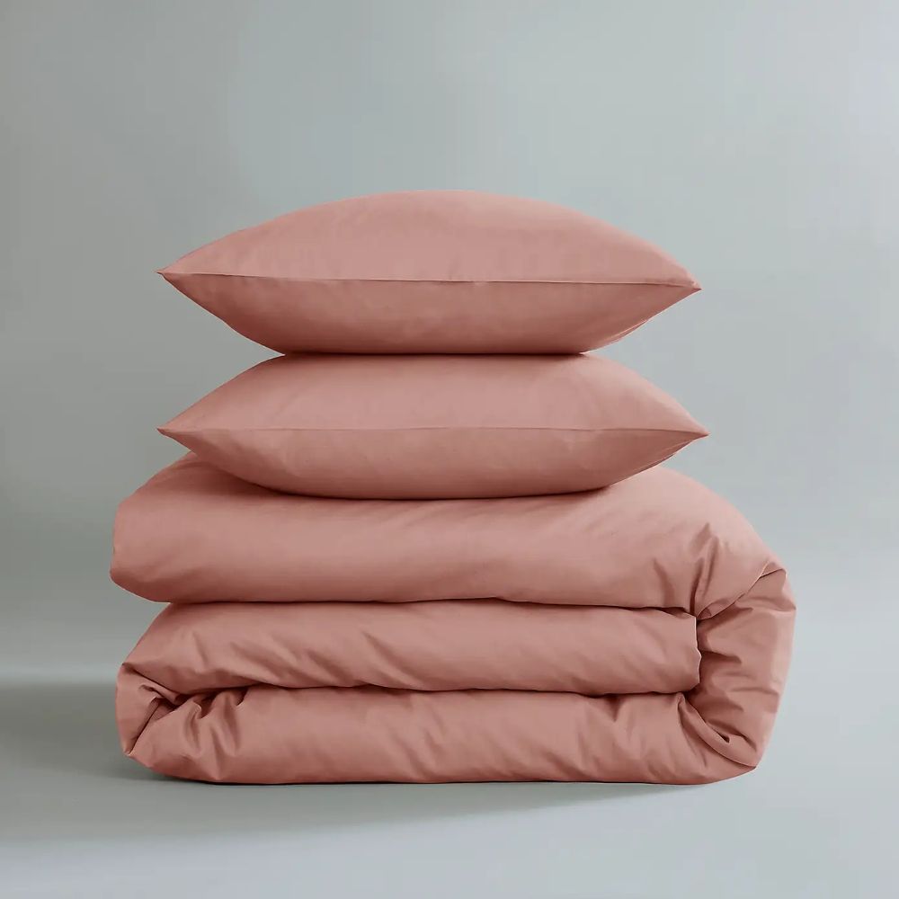 Σετ Παπλωματοθήκη Ημίδιπλη 160x240cm Dusty Pink 100% Βαμβάκι 053709