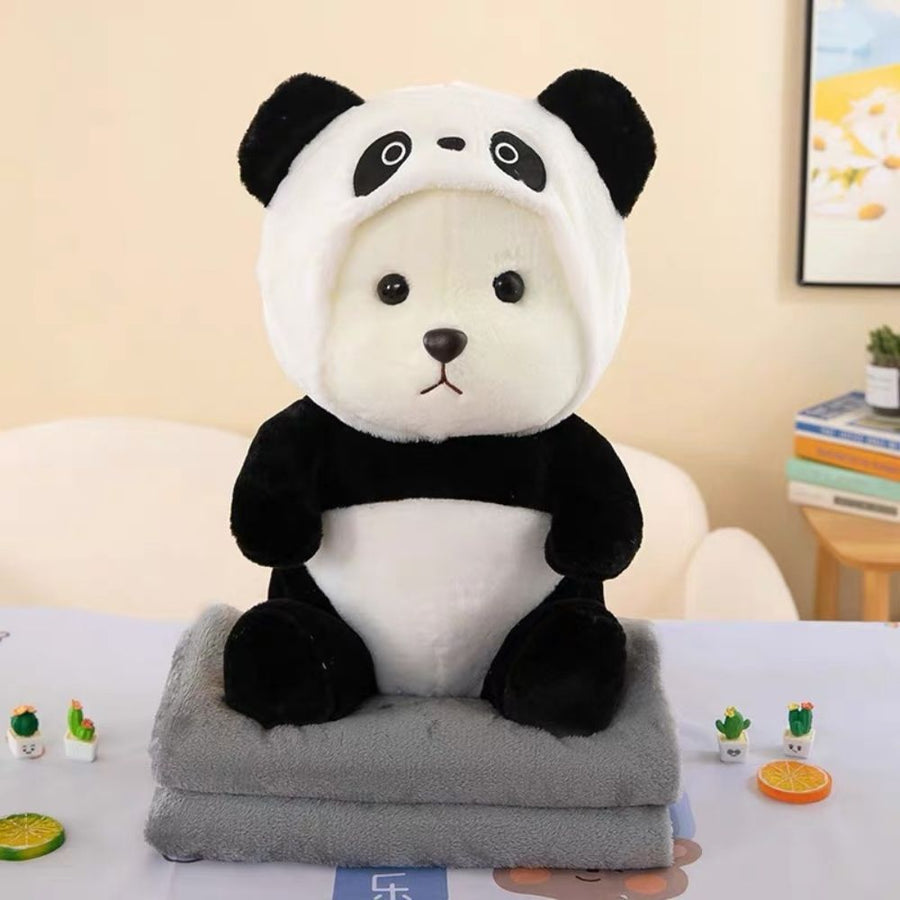 Κουβέρτα Fleece 100x150cm Με Λούτρινο Αρκουδάκι Γκρι 0611-8 — 1