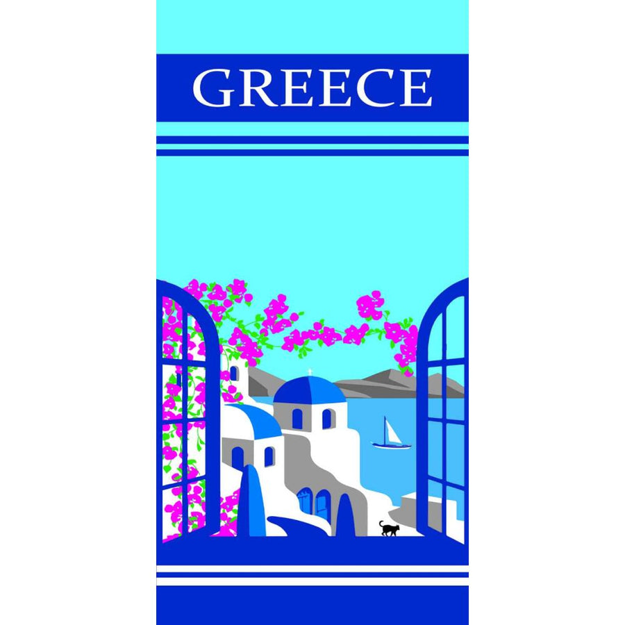 Πετσέτα Θαλάσσης Καλοκαιρινή Συλλογή Ελλάδα 75x150cm 135-3 — 1