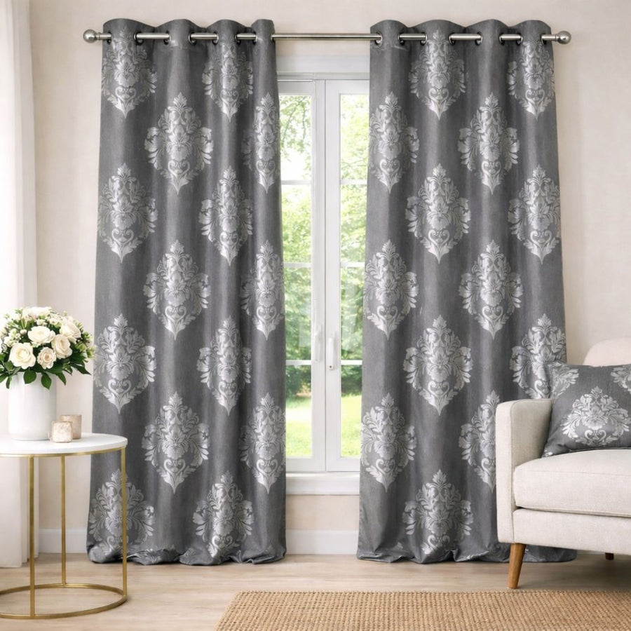 Luxury - Κουρτίνα Σκίασης Γκρι Με Κρίκο Υ270ΧΦ280cm A151-11 — 1