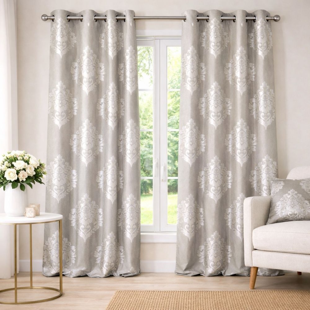 Luxury - Κουρτίνα Σκίασης Γκρεζ Με Κρίκο Υ270ΧΦ280cm A151-9