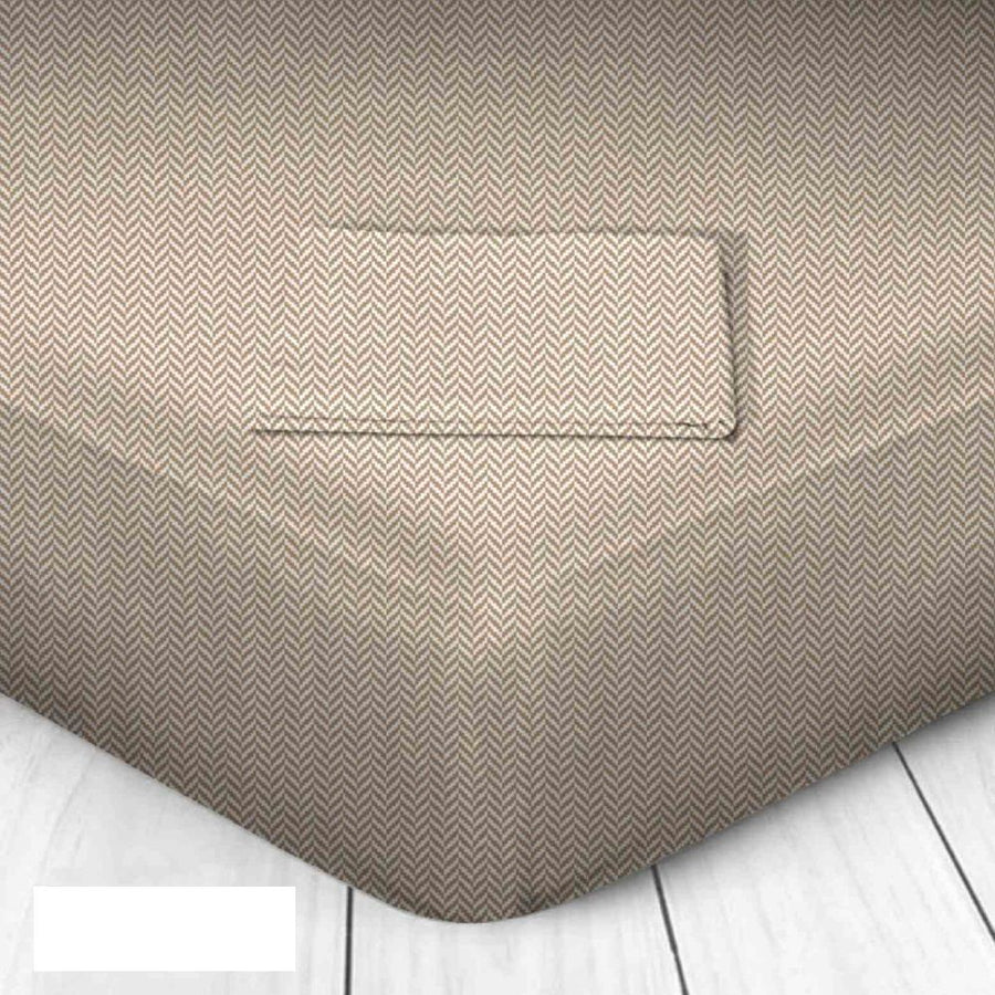 Casanova Μπεζ - Σεντόνι Διπλό Με Λάστιχο 160x200+25cm 100% Βαμβάκι 116160 — 1