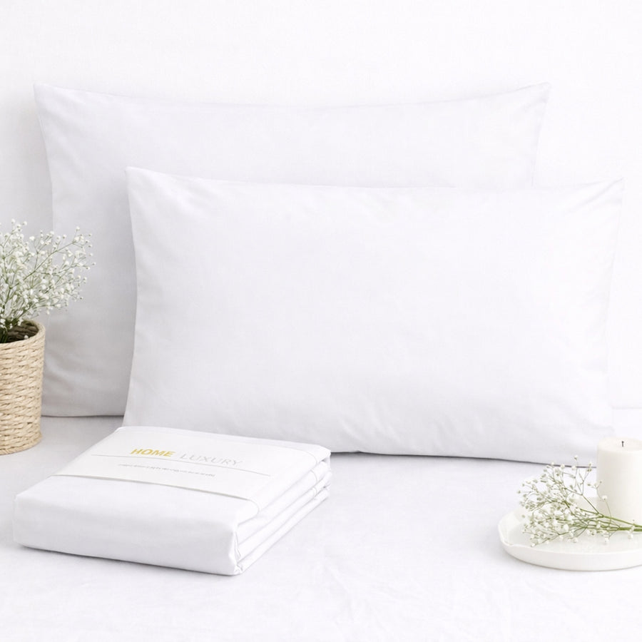 Σετ Λευκές Μαξιλαροθήκες 50x70cm 100% Βαμβάκι 17050
