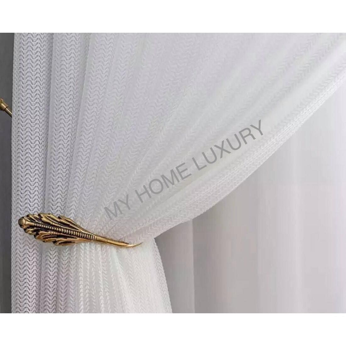 Lace Κουρτίνα Ημιδιάφανη Λευκή Με Τρέσα Υ270xΦ280cm 411-12