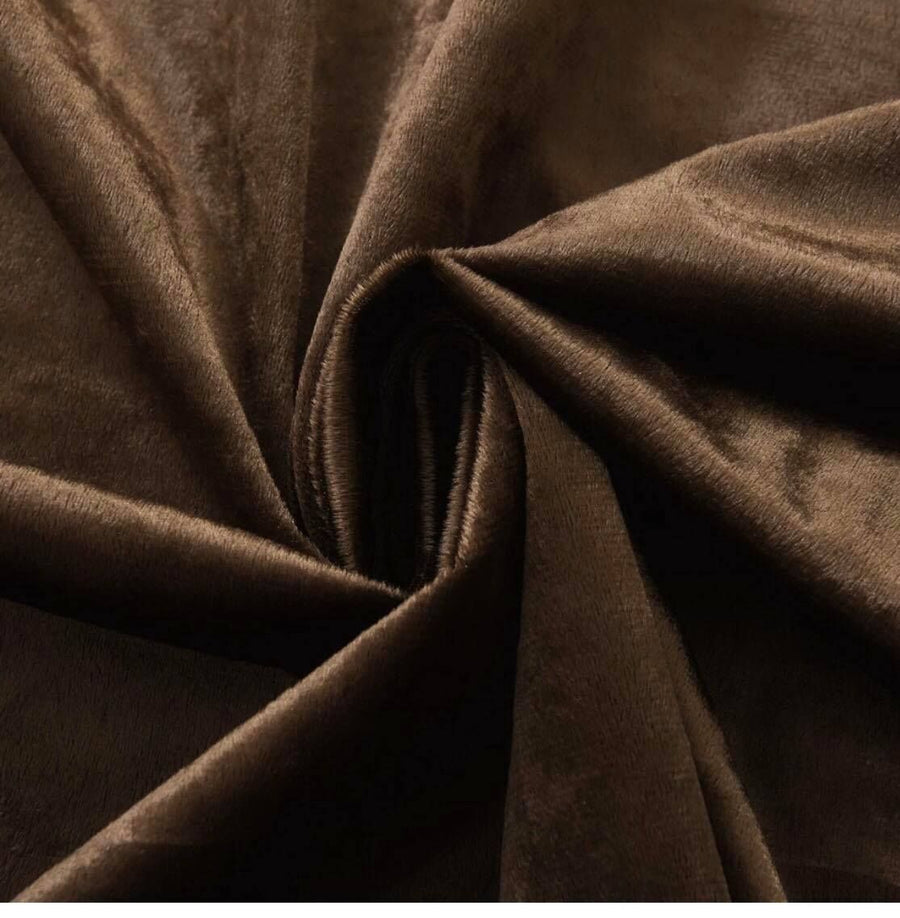 Velour Soft Κουρτίνα Σκίασης Καφέ Με Τρέσα Υ270xΦ280cm 596-4 — 2