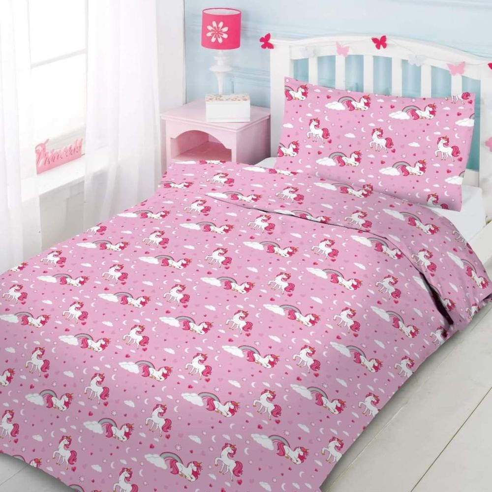 Unicorn Rainbow Σετ Σεντόνια Ημίδιπλα 160x240cm 100% βαμβάκι 21061