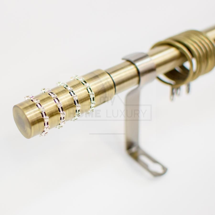 Strass Gold Μονό Κουρτινόξυλο 160 έως 310cm 29396 — 1