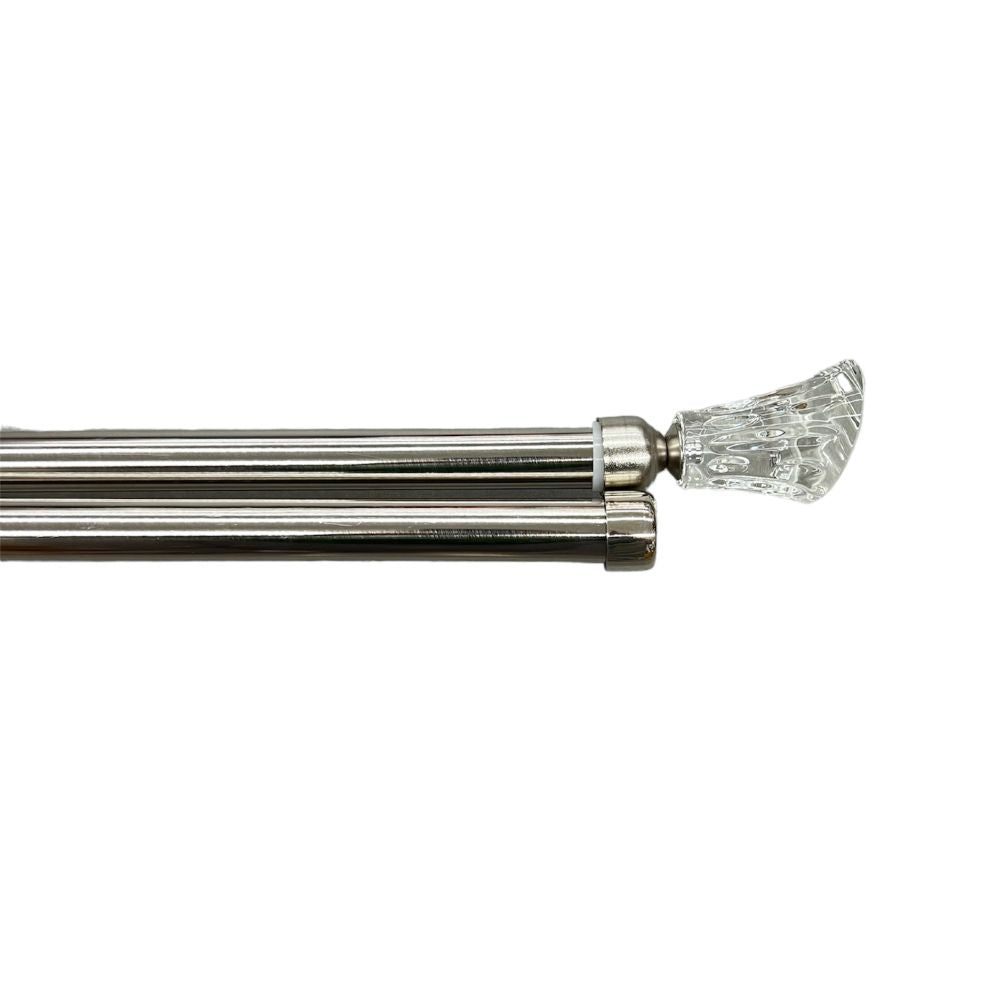 Διπλό Κουρτινόξυλο Ασημί 120 εώς 200 cm 28mm 39601