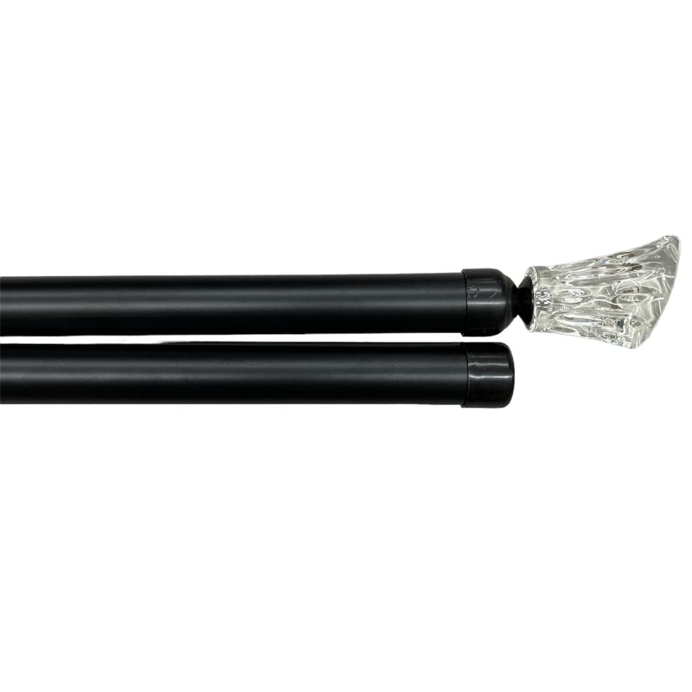 Διπλό Κουρτινόξυλο Μαύρο Ματ 160 εώς 310 cm 28mm 38602