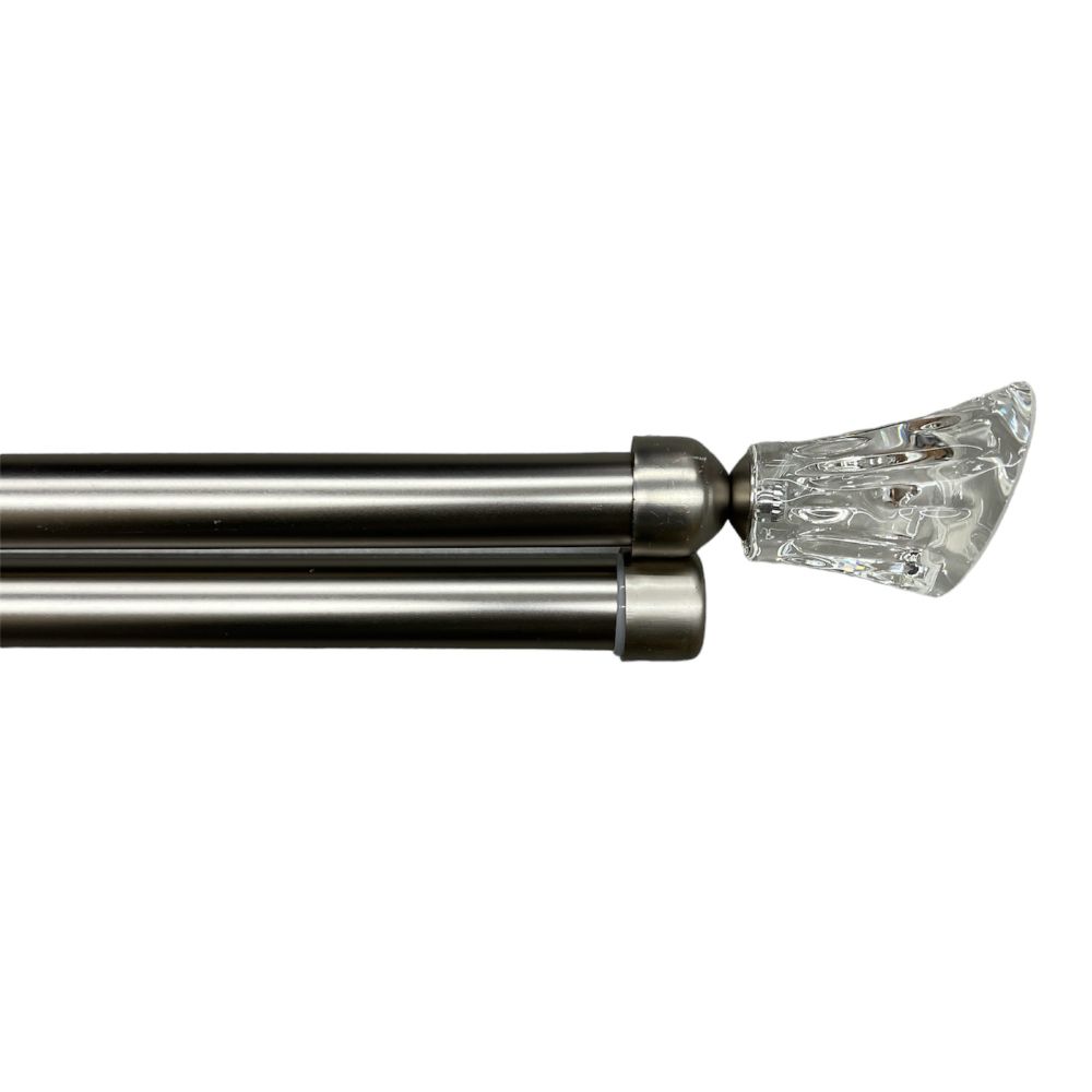 Διπλό Κουρτινόξυλο Ασημί Ματ 160 εώς 310 cm 28mm 38603
