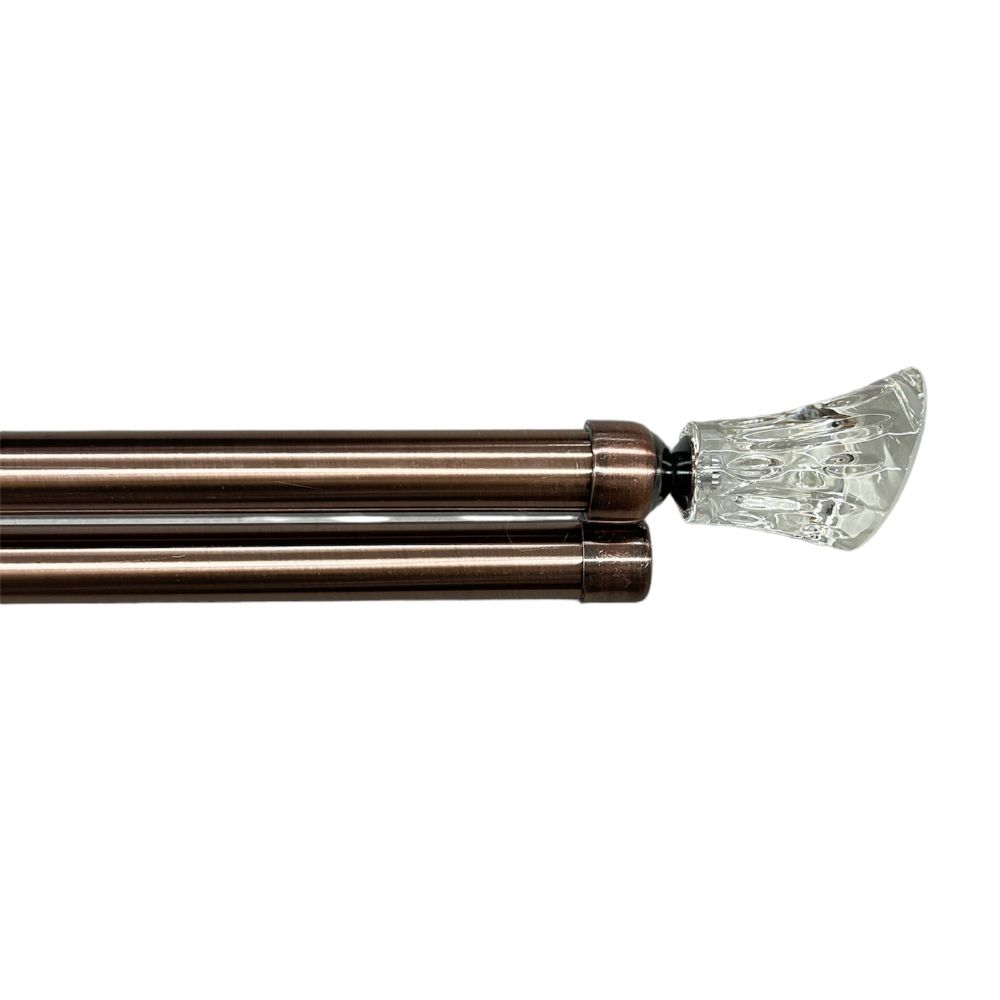 Διπλό Κουρτινόξυλο Μπρονζέ 120 εώς 200 cm 28mm 39604