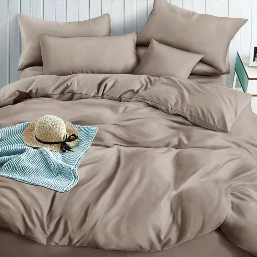 Σετ Παπλωματοθήκη 5τμχ Υπέρδιπλη Mοκα 220x240cm Microcotton 505004 — 1