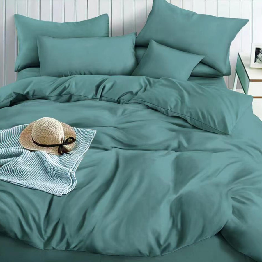 Σετ Σεντόνια Πετρολ με Λάστιχο 180x200+25 4τμχ Microcotton 405017