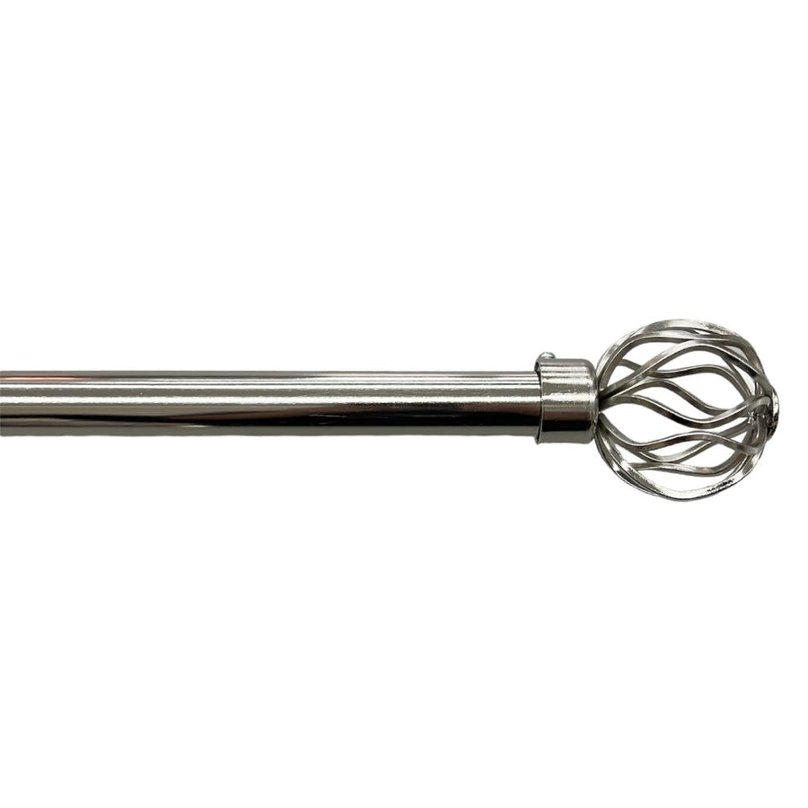 Μονό Κουρτινόξυλο Ασημί Ματ 160 εώς 310 cm 28mm 42704 — 1