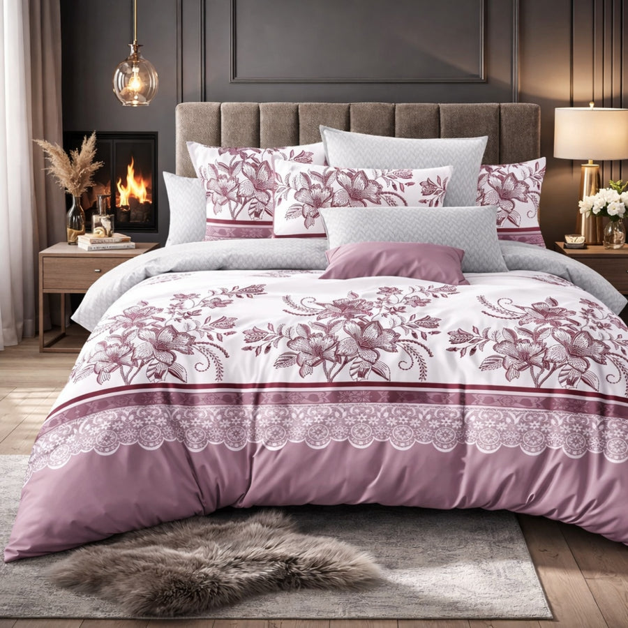 Σετ Παπλωματοθήκη 5τμχ Υπέρδιπλη 220x240cm Microcotton 506060 — 1
