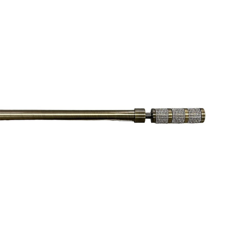 Μονό Κουρτινόξυλο Χρυσό με Στρας 120 εώς 200 cm 19mm 51105 — 1