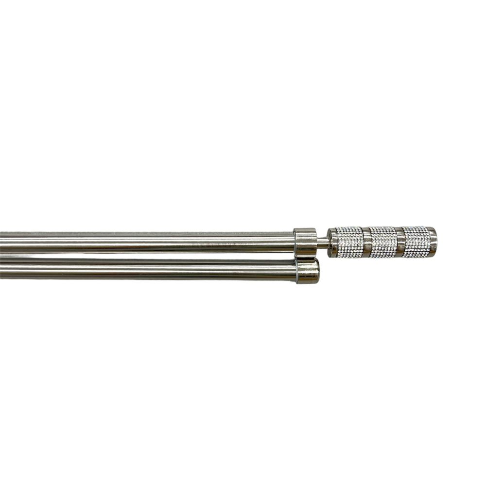 Διπλό Κουρτινόξυλο Ασημί με Στρας 120 εώς 200 cm 19mm 55101