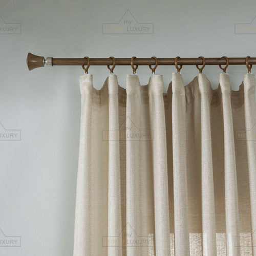 Line Senyl - Κουρτίνα Ημιδιάφανη Μπεζ Με Τρέσα Υ270ΧΦ270cm 6036-1
