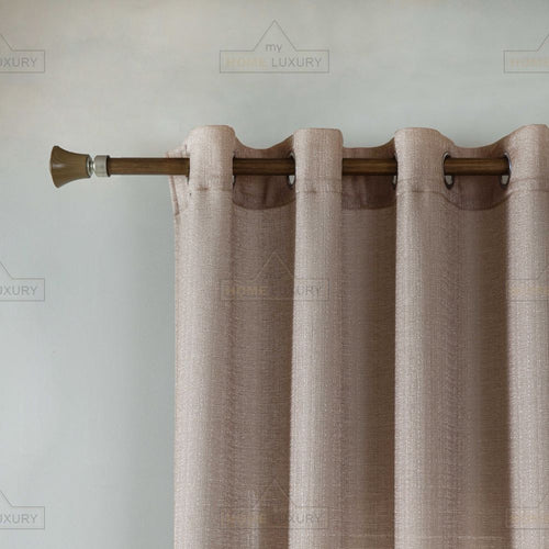 Line Senyl - Κουρτίνα Ημιδιάφανη Καφέ Με Κρίκο Υ270ΧΦ270cm A6036-4 — 2