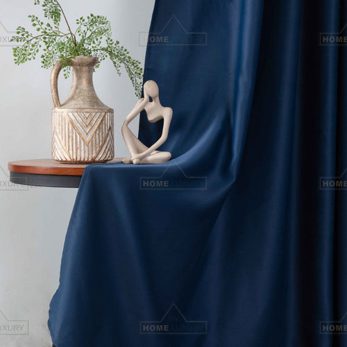 Dellia - Κουρτίνα Σκίασης Μπλε Με Κρίκο Υ265xΦ140cm AD6038-20 — 2