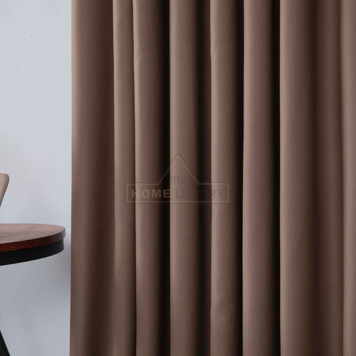 Dellia - Κουρτίνα Σκίασης Καφέ Με Κρίκο Υ265xΦ140cm AD6038-4 — 2