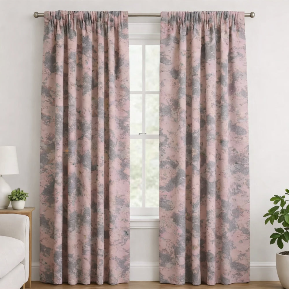 Κουρτίνα Σκίασης Ρόζ Ζακάρ με Τρέσα Y270ΧΦ280cm 6090-10