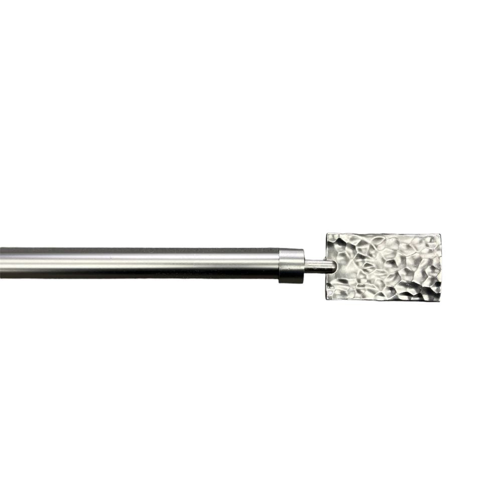 Μονό Κουρτινόξυλο Ασημί Ματ 120 εώς 200 cm 19mm 61503