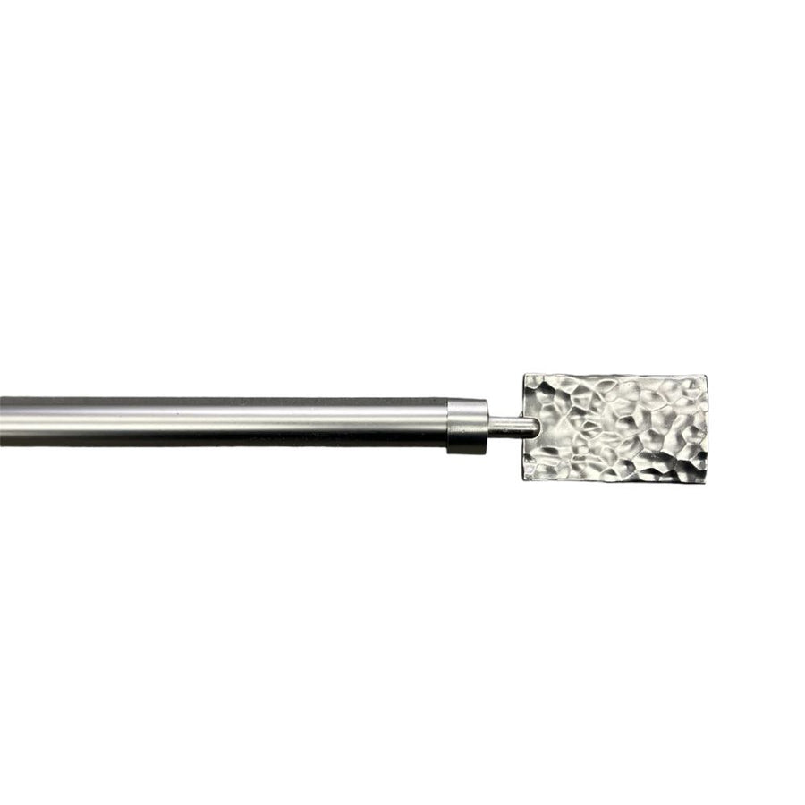 Μονό Κουρτινόξυλο Ασημί Ματ 120 εώς 200 cm 19mm 61503 — 1