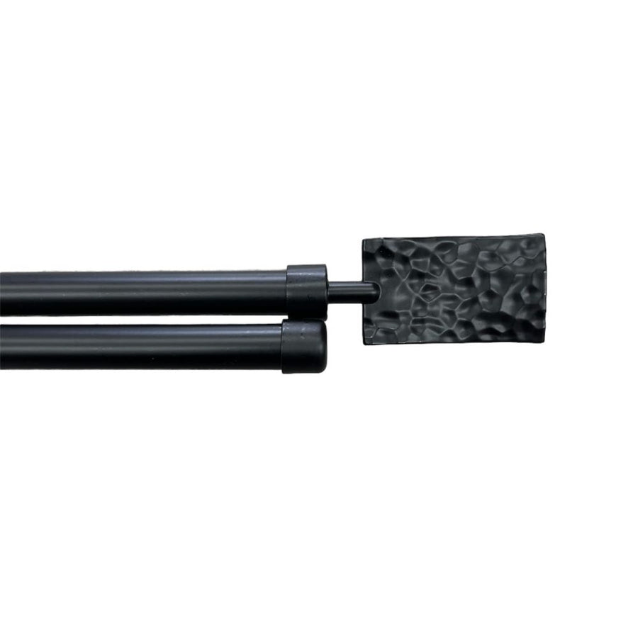 Διπλό Κουρτινόξυλο Μαύρο Ματ 120 εώς 200 cm 19mm 69502 — 1