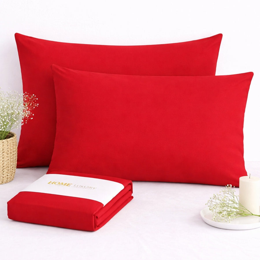 Σετ Κόκκινες Μαξιλαροθήκες 50x70cm 100% Βαμβάκι 70050 — 1
