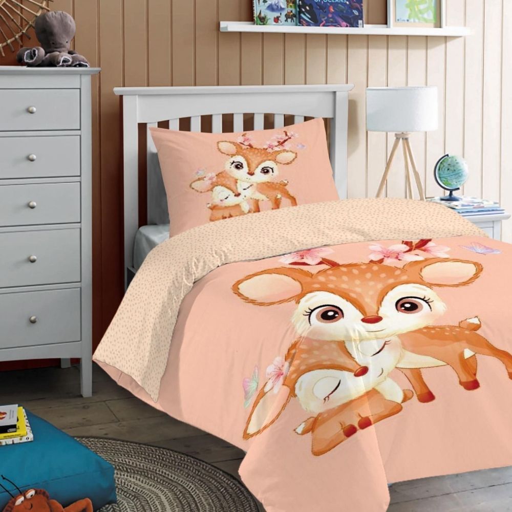 Πάπλωμα Κούνιας Ελαφάκια 110x150cm 100% Βαμβάκι 71160235-2