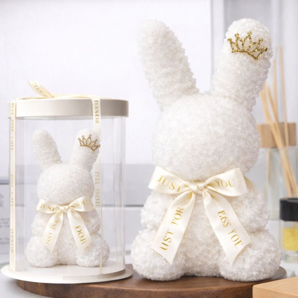 Λευκό Αρκουδάκι Bunny με Σταρ Διακόσμησης με Κουτί Δώρου 22cm 847084