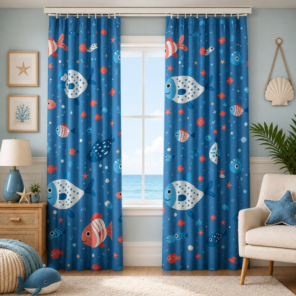 Παιδική Κουρτίνα Σκίασης με Τρέσα Ocean Friends Υ270xΦ280cm 856-7