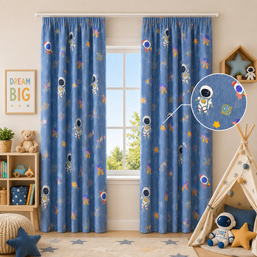 Παιδική Κουρτίνα Σκίασης με Τρέσα Space Adventure Υ270xΦ280cm 857-16 — 1