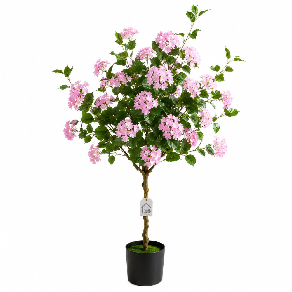 Τεχνητή Ορτανσία Ροζ σε Γλάστρα 140cm 88325-2
