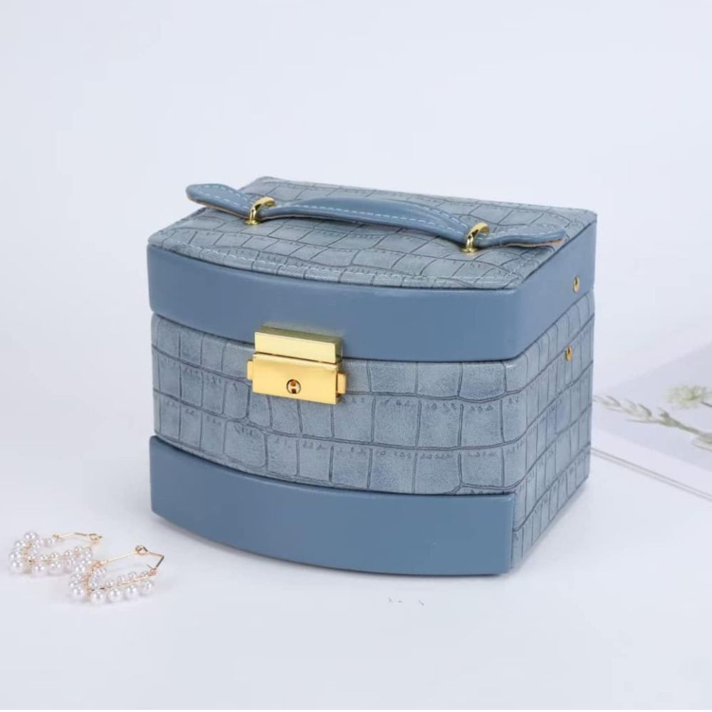 Βαλιτσάκι Οργάνωσης - Μπιζουτιέρα Μπλε 18x14x12,5cm 978180