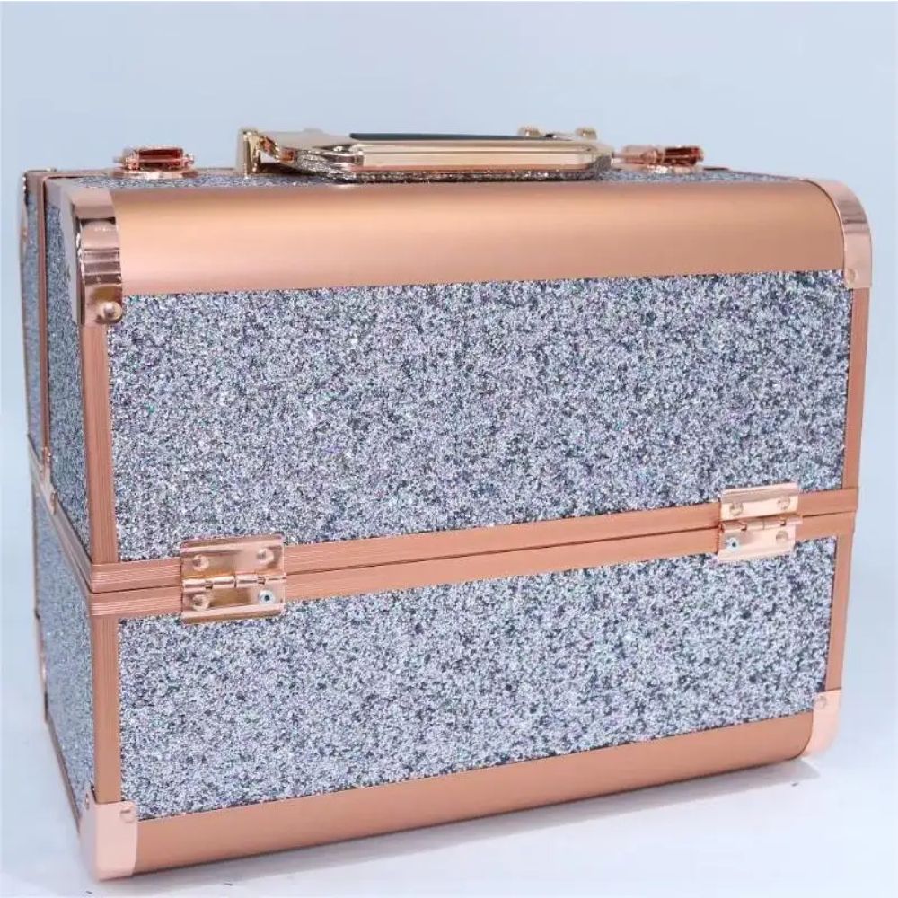 Μεταλλικό Βαλιτσάκι Αισθητικής Μπλε 23x28x37cm 978240