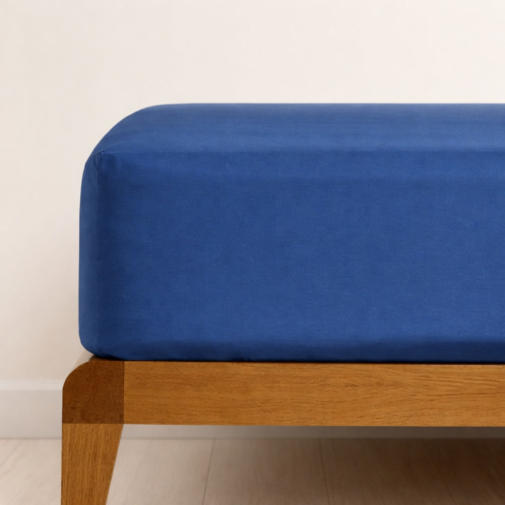Σεντόνι Ημίδιπλο 160x240cm Μονόχρωμο Μπλε Ραφ 100% Βαμβάκι 97160S