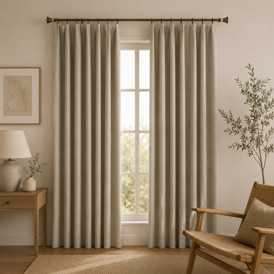 Κουρτίνα Σκίασης Μπέζ με Τρέσα 270x270cm 6010-45 — 1