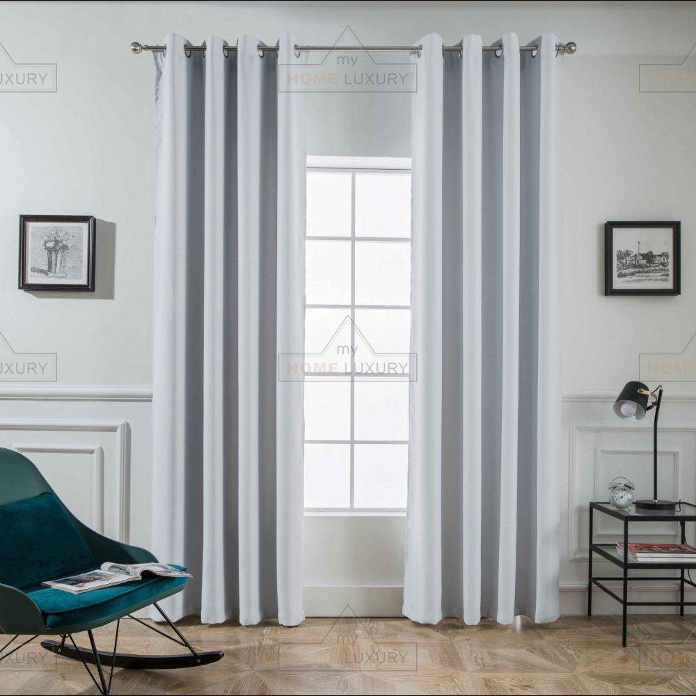 Dellia - Κουρτίνα Σκίασης Λευκή Με Κρίκο Υ265xΦ140cm AD6038-12