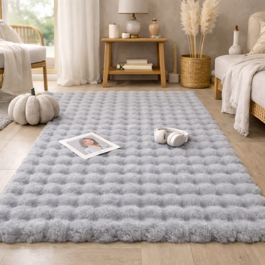 Bubble Γκρι Πατάκι Γούνα Αντιολισθητικό 60x180cm 81558-11