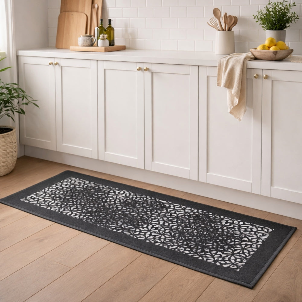 Πατάκι Κουζίνας Γκρι Με Σχέδιο 50x120cm BZTH-04120