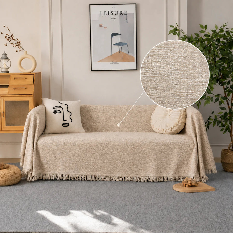Ριχτάρι Καναπέ Σενίλ Καφέ 180x180cm C23-4180 — 1